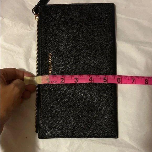 Michael Kors Black Textured Clutch - Picture 8 of 8